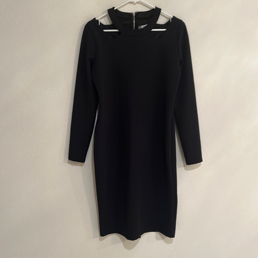 Jennifer Lopez Black Bodycon Cut Out Dress